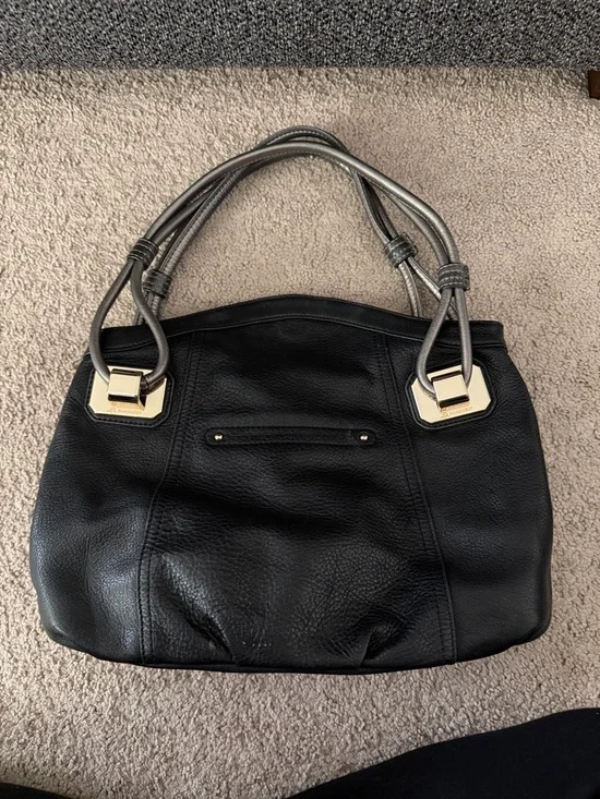 B. Makowsky Black 100% Genuine Leather Hobo Bag (retail $368) - Picture 2 of 13